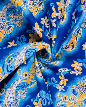 Polynesian fabric ANOE Blue - Tissushop